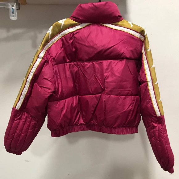 NWT KAPPA CROP BUMBER PUFFER Jacket PINK M - Picture 2 of 3
